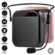 AyeBeau Bullhorn Megaphone 5W Portable Voice Amplifier With Microphone Wearable Loudspeaker For Teachers