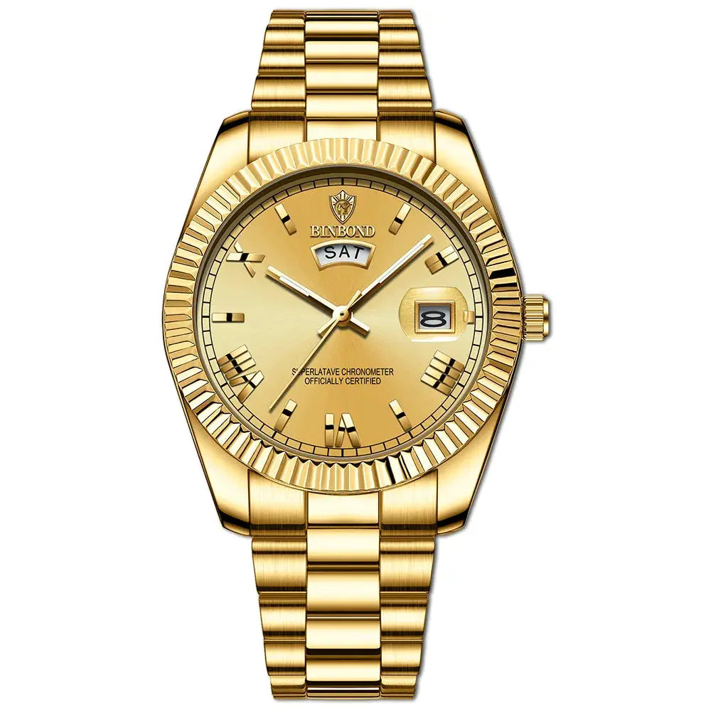 Binbond Mens Business Sports Quartz Watch Waterproof Luminous Calendar Wristwatch Premium Quality