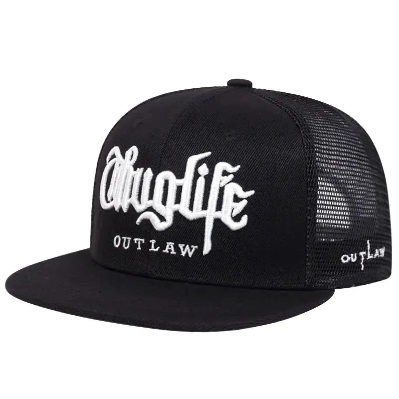 Fashion Fastball Cap Thuglife Embroidery Hip Hop Baseball Hat Snapback For Adults Adjustable Sun Outdoor Casual Bone