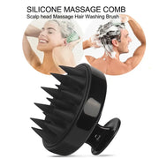 AuroraCare Silicone Head Scalp Massage Comb For Hair Growth Soft Massager For Deep Cleansing While Shampooing