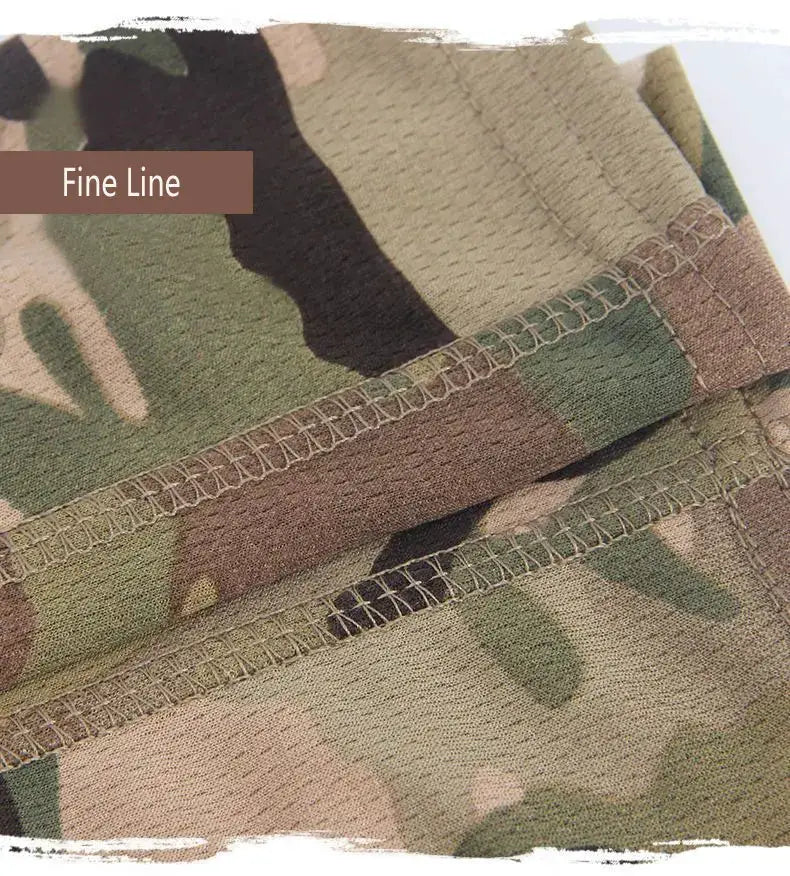 Simples Market camouflage boonie hat fabric close-up with reinforced stitching