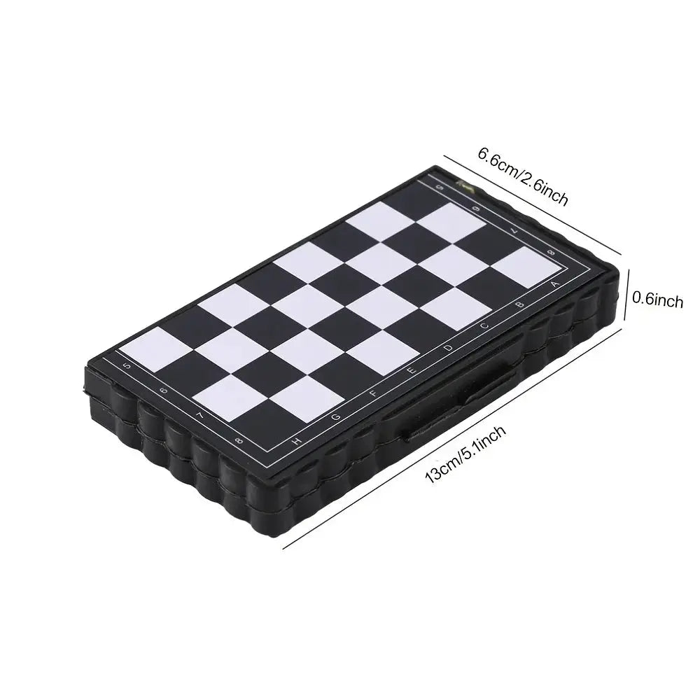 Mini Magnetic Chess Set Folding Portable Plastic Chessboard Game With Magnetic Pieces For Travel And Outdoors