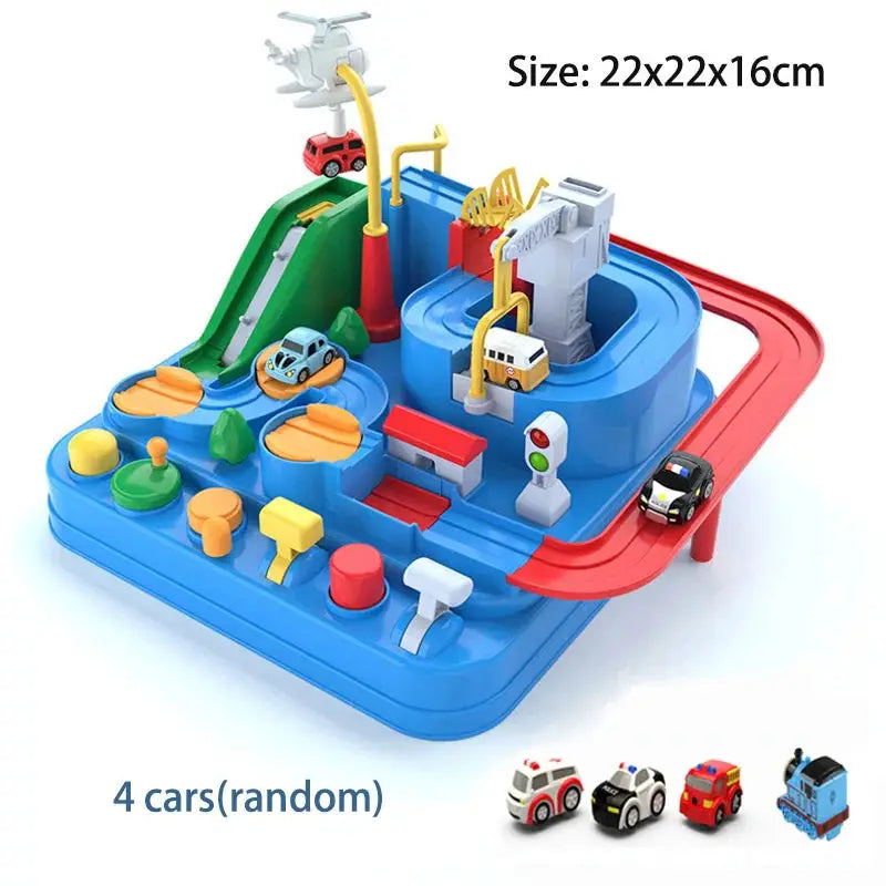 Racing Rail Car Model Space Adventure Educational Toy for Kids Train Track Brain Teaser Interactive Game