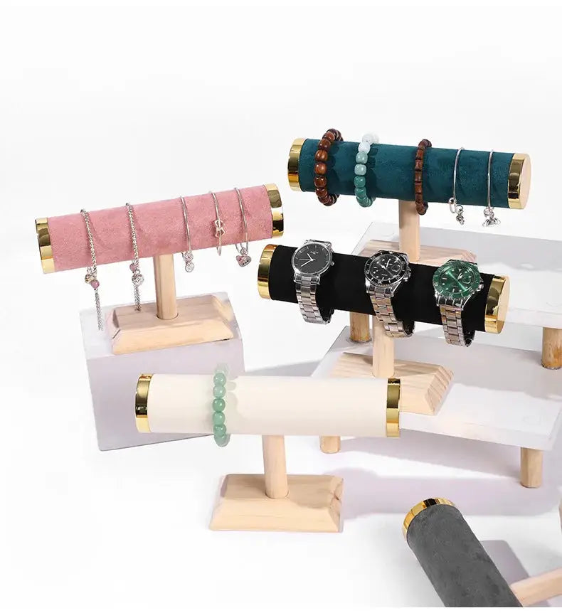 One Third Layer Wooden Jewelry Rack Bracelet Watch Holder For Women And Men Gift Packaging Display
