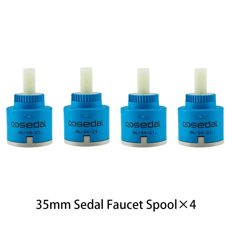 Sedal 35mm blue ceramic faucet valve cores set of 4 for kitchen basin hot and cold water