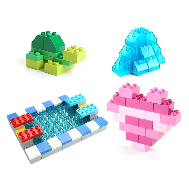 6 Piece Big Building Block Accessories Compatible With Enlighten Large Bricks Foundation Blocks Educational Toy