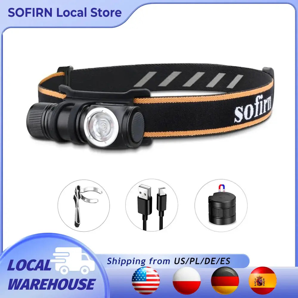 Sofirn HS10 USB C Rechargeable Mini Headlamp 1100lm 90CRI TIR Optics
