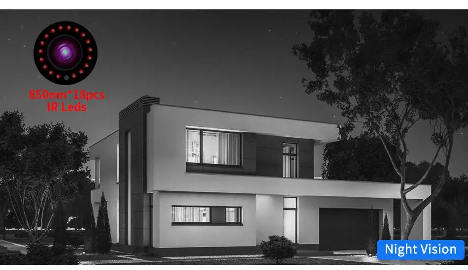 Hiseeu wireless IP camera with night vision and 850nm infrared LEDs for CCTV systems