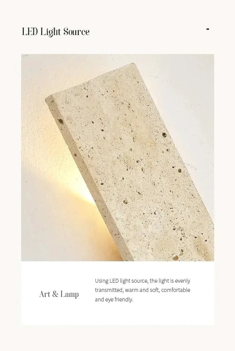 Outdoor waterproof wall lamp, natural stone finish, 18W LED exterior lighting