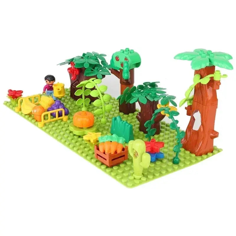 Big Outdoor Building Blocks Forest Plant Series Set For Farm Garden Decor And Kids Toys Bricks