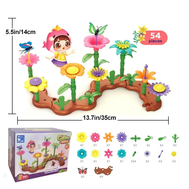 STEM Flower Garden Building Toy For Kids Aged Three To Seven Perfect Gift For Boys And Girls
