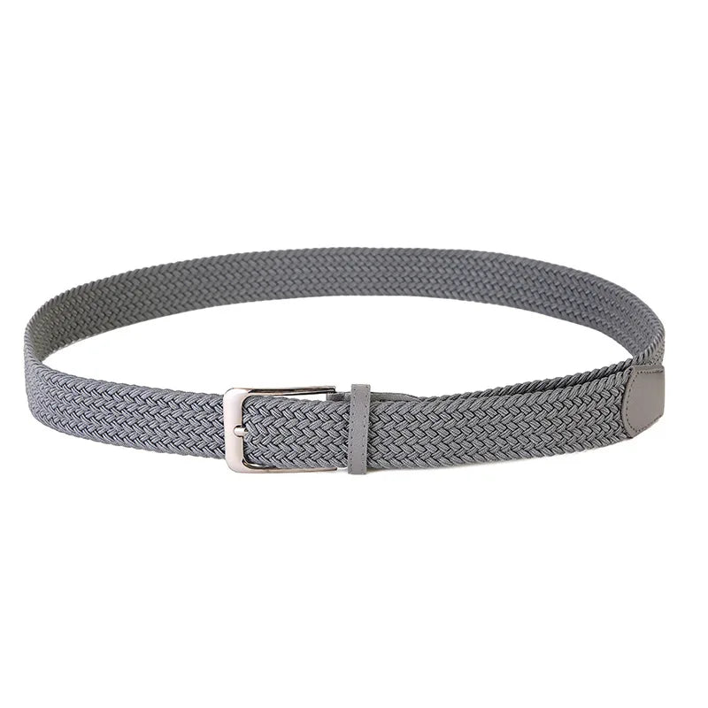 Plus Size Elastic Woven Belt For Men And Women Stretch Canvas Belt With Pin Buckle 130 140 150cm