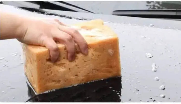 Car wash sponge block - large honeycomb orange sponge for automotive cleaning