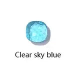 Blue crystal candy-style drop earring, 10mm, for women