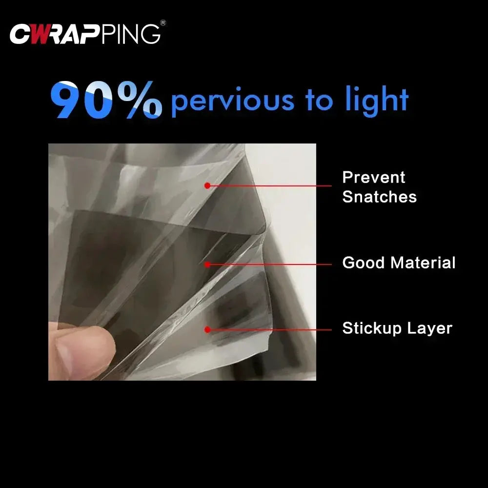 30x200 Cm Car Headlight Tint And Taillight Waterproof Sticker Self Adhesive Vinyl Film Fog Lights Smoke Black