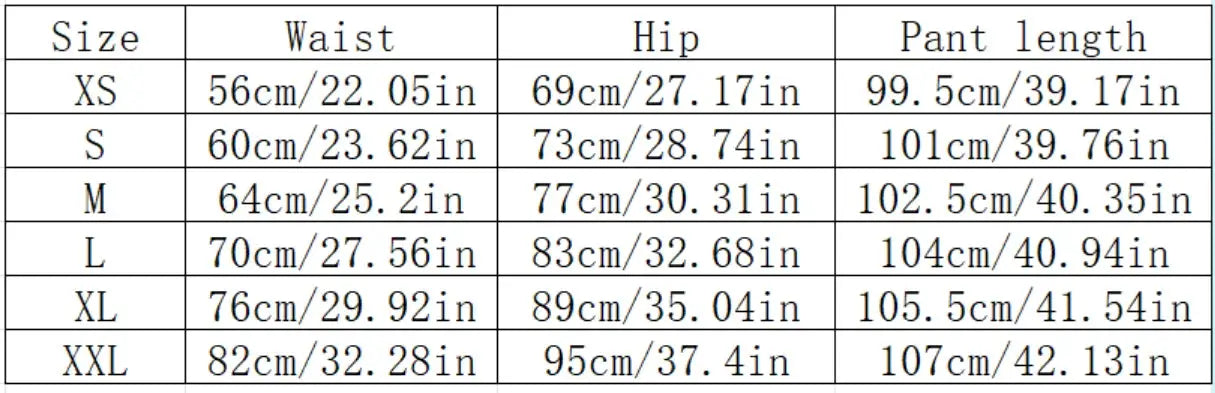 Simples Market Women's Super Soft High Waisted Fleece Flare Leggings size chart with waist, hip and pant length