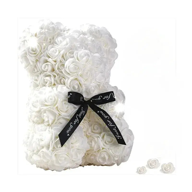 2026 Eternal Rose Teddy Bear Gift With Artificial Flower For 520 Mom Mothers Day Valentines Day Anniversary Decor