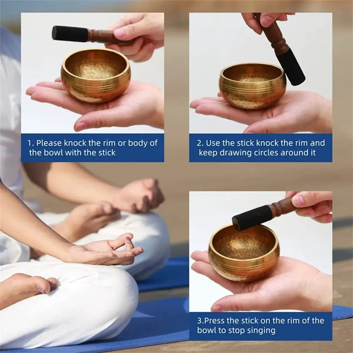 Miwayer Tibetan Singing Bowl Handcrafted In Nepal Copper Sound Therapy For Yoga Meditation Buddhism Home Decor