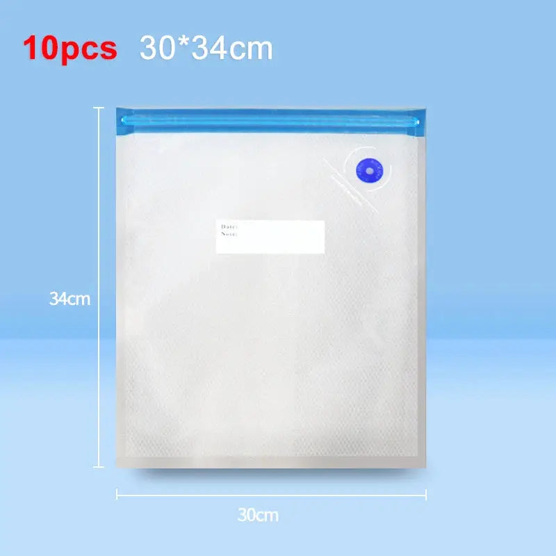 Reusable Food Vacuum Bags Set 10 Pieces Small And Large Sizes Vacuum Sealed Food Storage Bags For Freshness Preservation