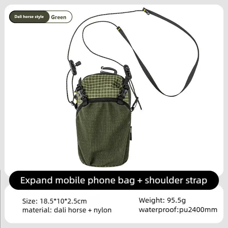 Hikeman Water Bottle Holder Bag With Phone Pocket Quick Adjust Strap Waterproof 420D Nylon For Cycling Hiking Camping
