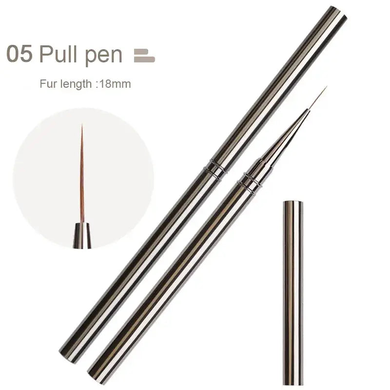 ZJS Nails Art Liner Brushes Professional Striping Tools for Precise Elongated Nail Art Lines 6mm 9mm 12mm 15mm 18mm