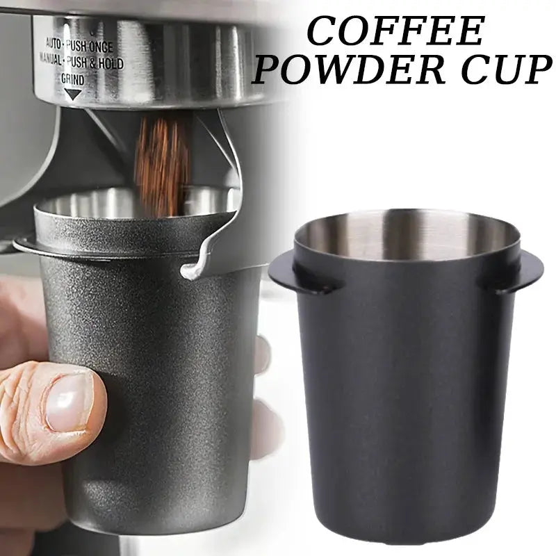 BaristaPro Stainless Steel Coffee Dosing Cup For Espresso Machines Ergonomic Precise Measuring For Consistent Brews