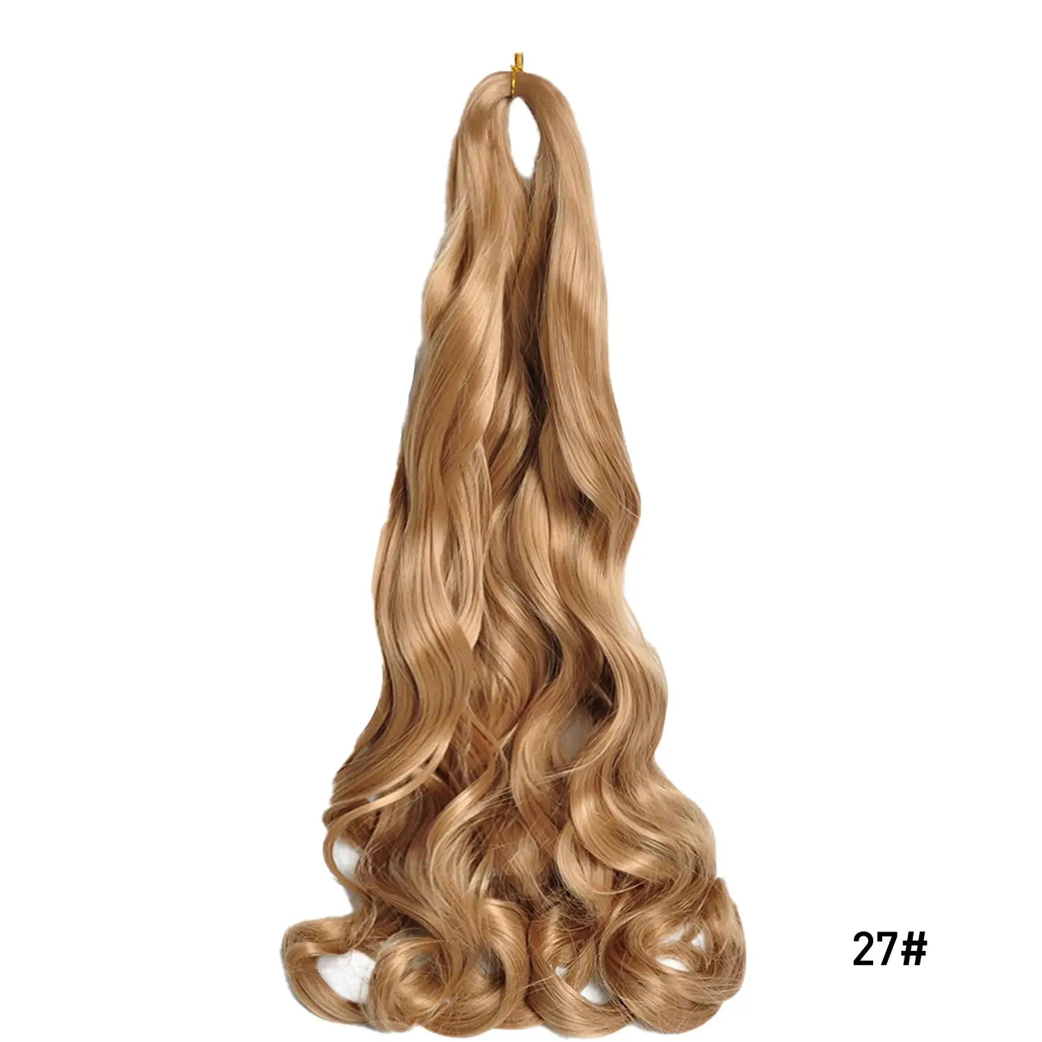 French Curls Braiding Hair by Simples Market, 24in synthetic spiral curls in golden blonde