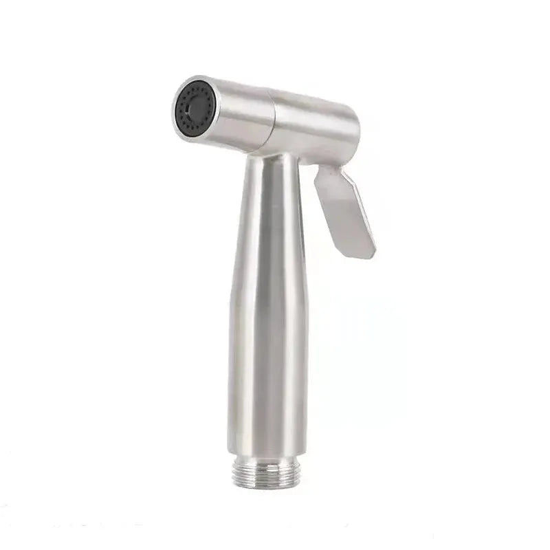 Stainless steel bathroom bidet sprayer with lever control, single cold water