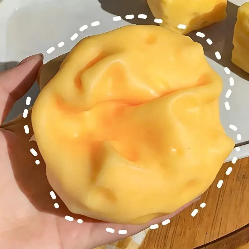 Giant Extra Large Cheese Squeeze Toy Shapeable Venting Ball Slow Rebound Fidget Toy For Adults Gift