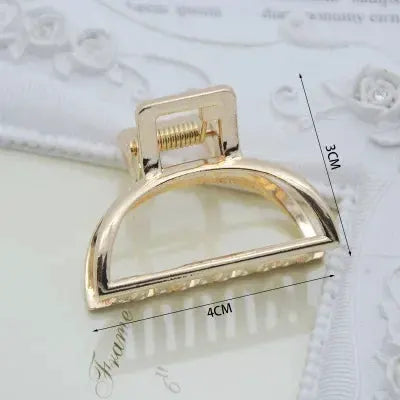 LuxeHair Geometric Metal Hair Claw Clip For Women And Girls Elegant Minimal Design For Secure Hold