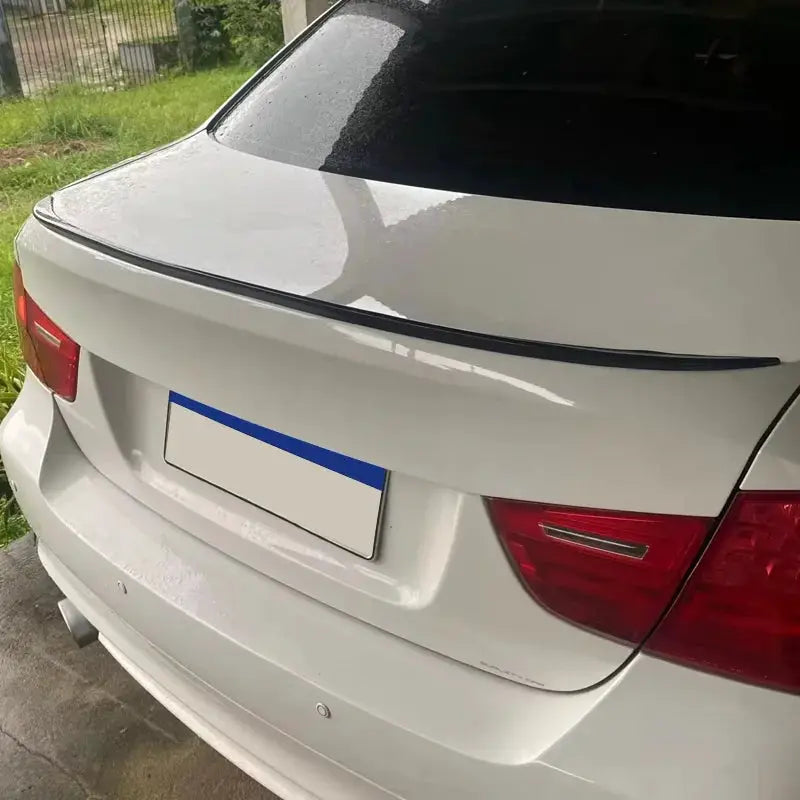 BMW E90 3 Series rear trunk spoiler lip for sedan white