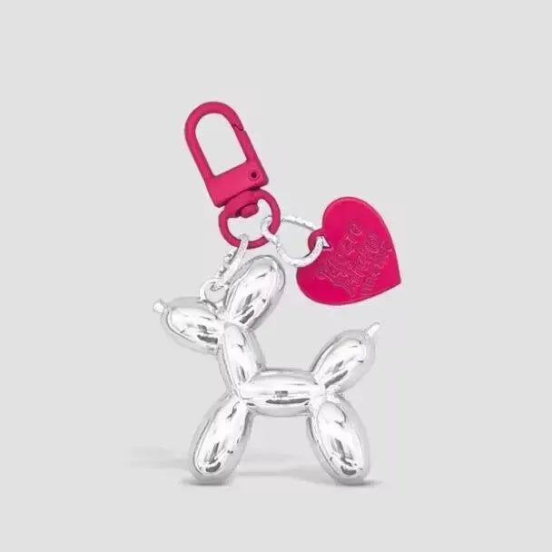 Jelly Balloon Dog Keychain Pendant Cute Cartoon Dog Chain Accessory For Keys Bags Unisex Gift
