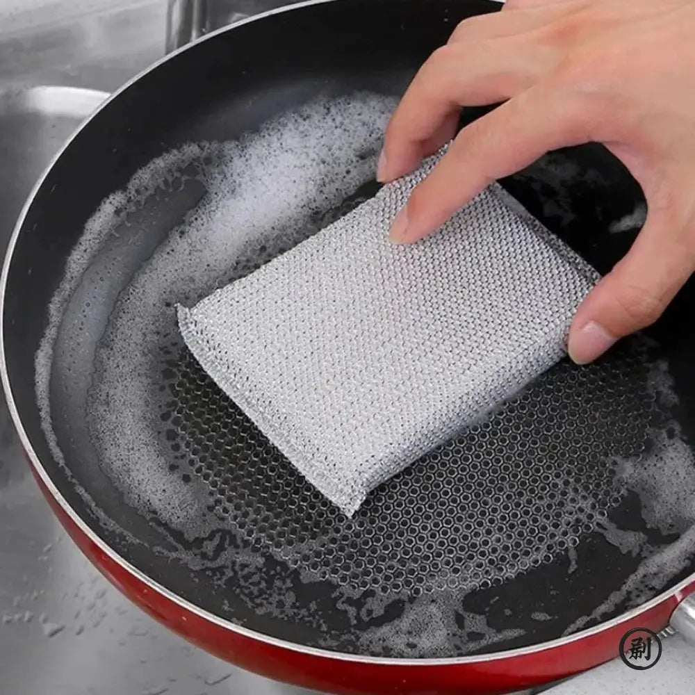 Four Piece Kitchen Dishwashing Sponge Set Scratch Free Polyester Cleaning Wipes For Pots And Pans