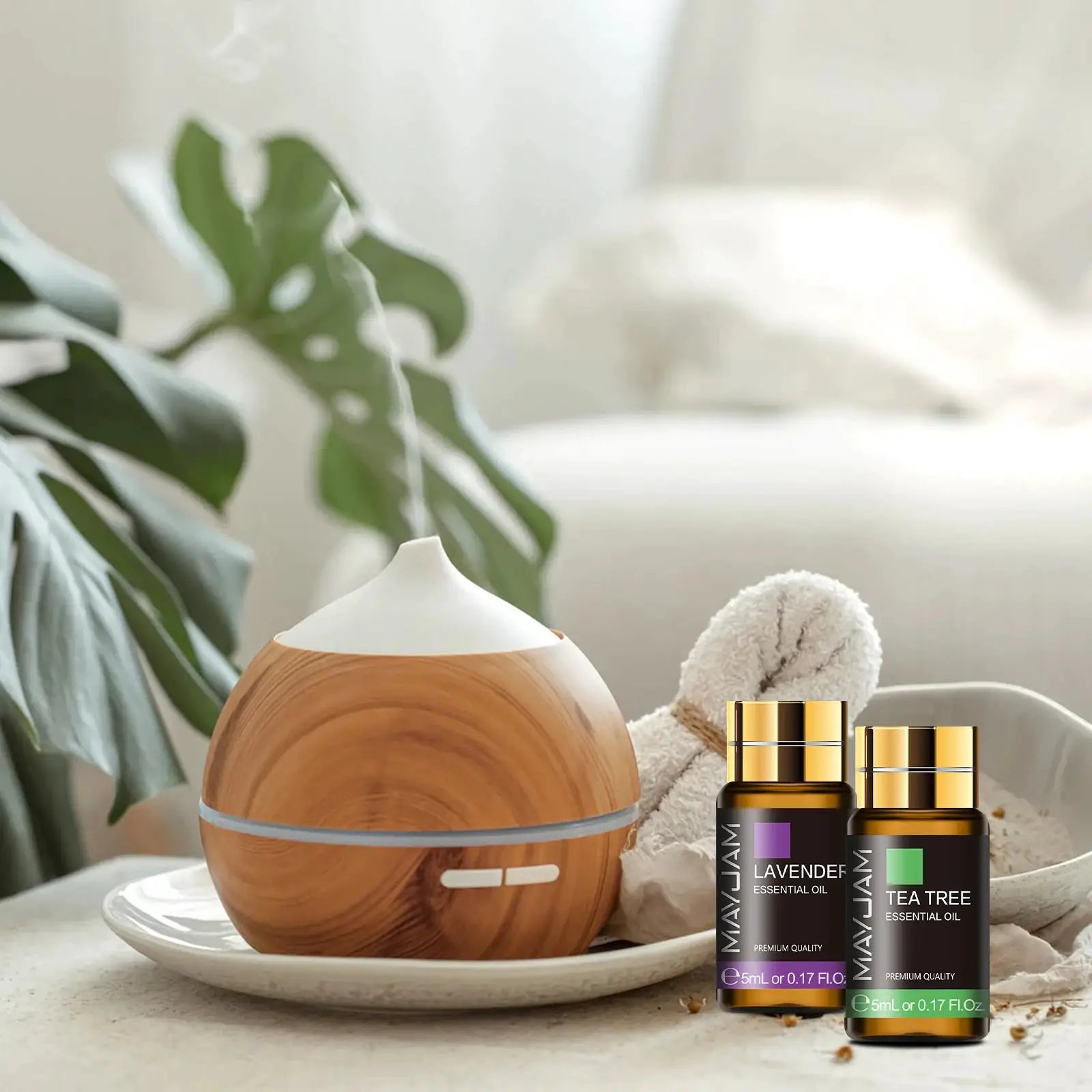 MAYJAM 35 Bottles Aromatherapy Essential Oil Gift Set Lavender Jasmine Eucalyptus Vanilla Peppermint Fragrance Oils