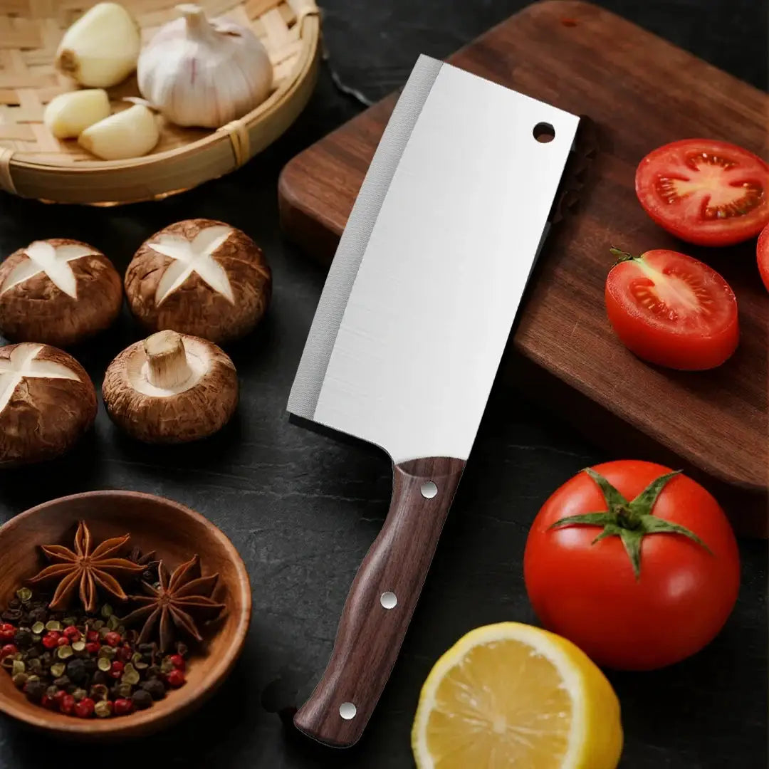ChefForge Multi Function Kitchen Cleaver With Sharp Durable Stainless Steel Blade For Precision Slicing And Chopping