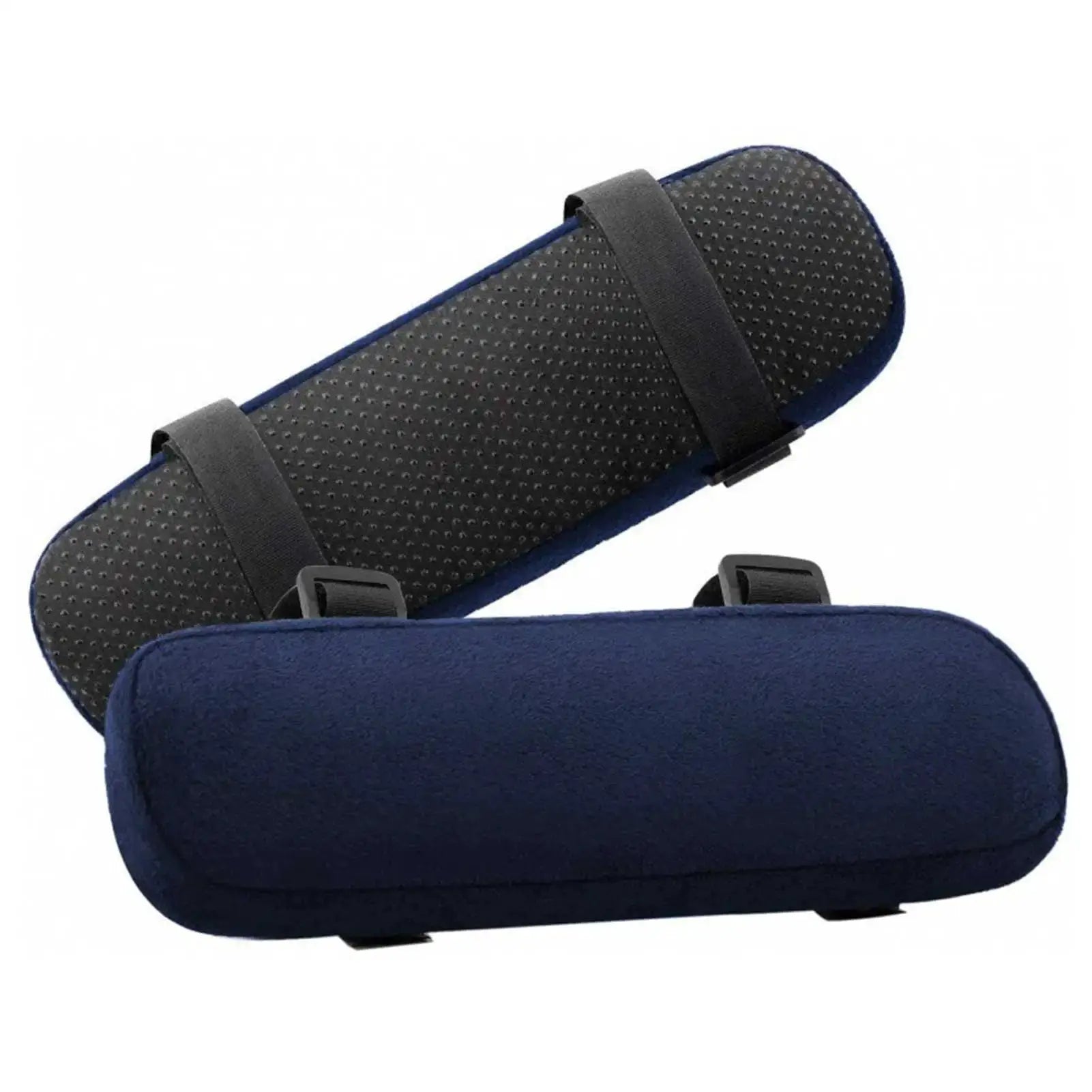 2-pack navy blue armrest cushions for chairs with memory foam; removable washable covers by Simples Market