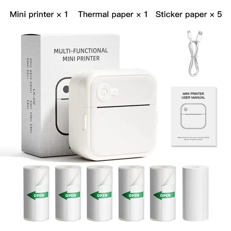DOLEWA D8 Portable Bluetooth Inkless Sticker Printer Maker For Office
