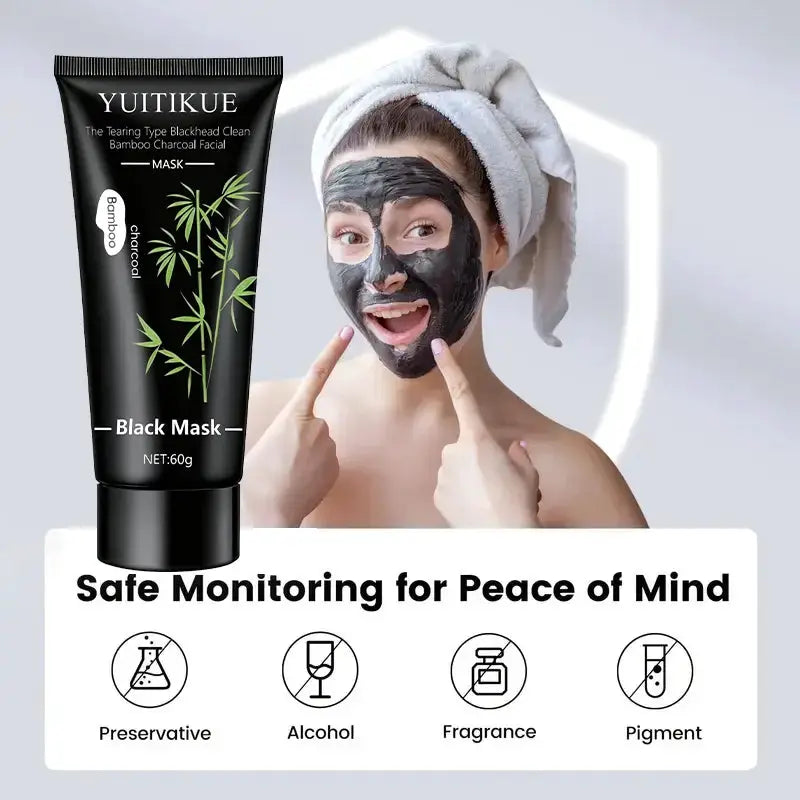 YUITIKUE Bamboo Charcoal Black Mask Tear Off 60g Blackhead Removal