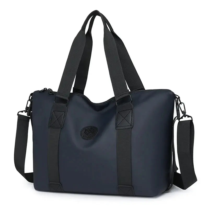 Duffel bag Simples Market navy Oxford cloth waterproof travel bag with dual top handles and detachable shoulder strap