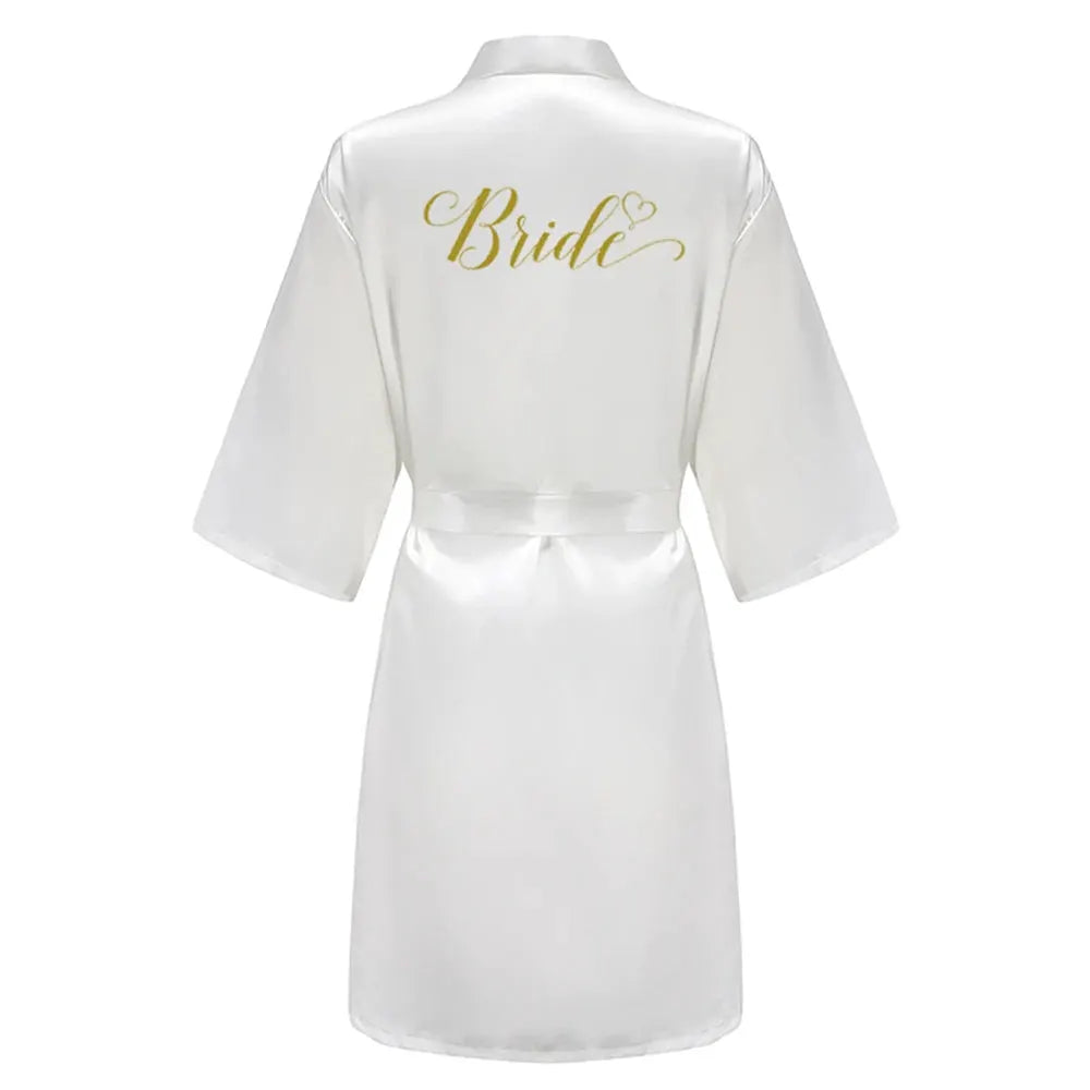 Bridal Satin Robes Set Grass Green White Short Getting Ready For Wedding Day Luxury Bride Monogram Bridesmaid