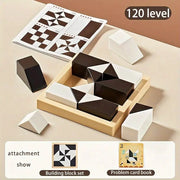 120 Level Black And White Hidden Building Block Puzzle For Children Intelligent Parent Child Interactive Tabletop Game