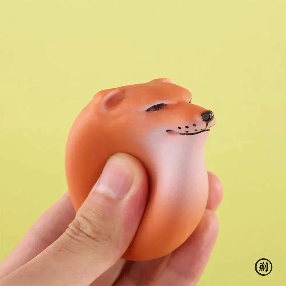 Shiba Inu Realistic Egg Shape PVC Desk Decor Dog Ornament For Home Office And Christmas Gift