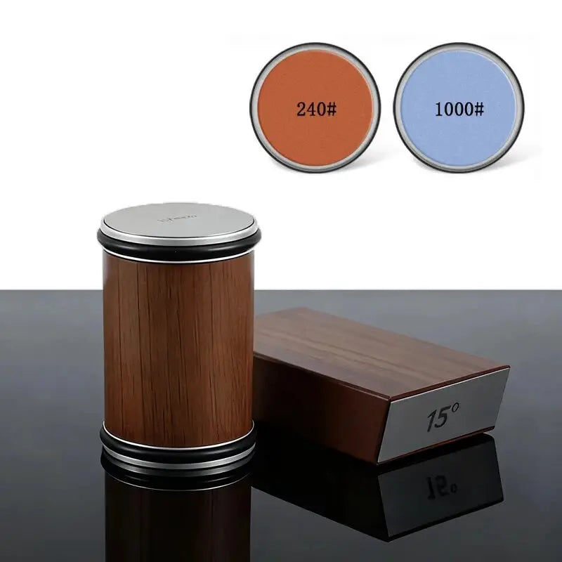 Rolling Knife Sharpener With Magnetic Knife Holder And Diamond Sharpening Stones For 15 And 20 Degree Angles