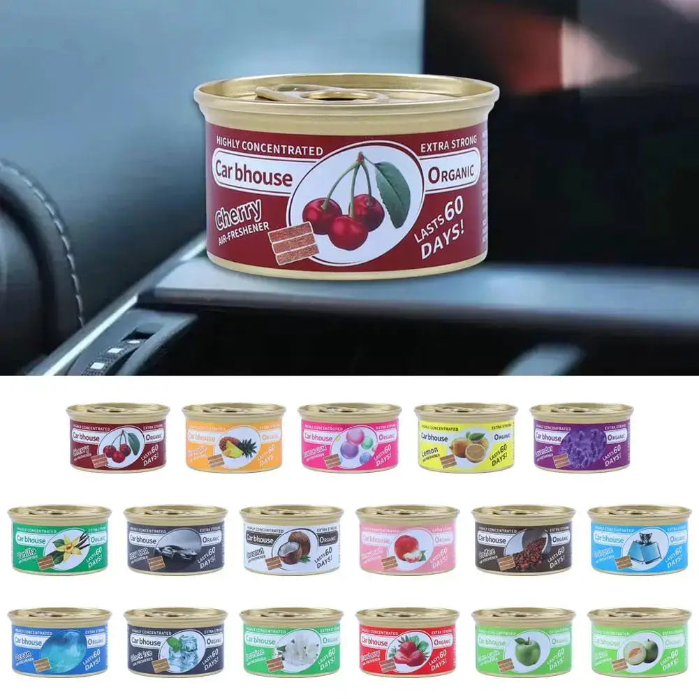 Coffee Scent Car Air Fresheners Wood Block Canisters Long Lasting Auto Aromatherapy Odor Eliminator