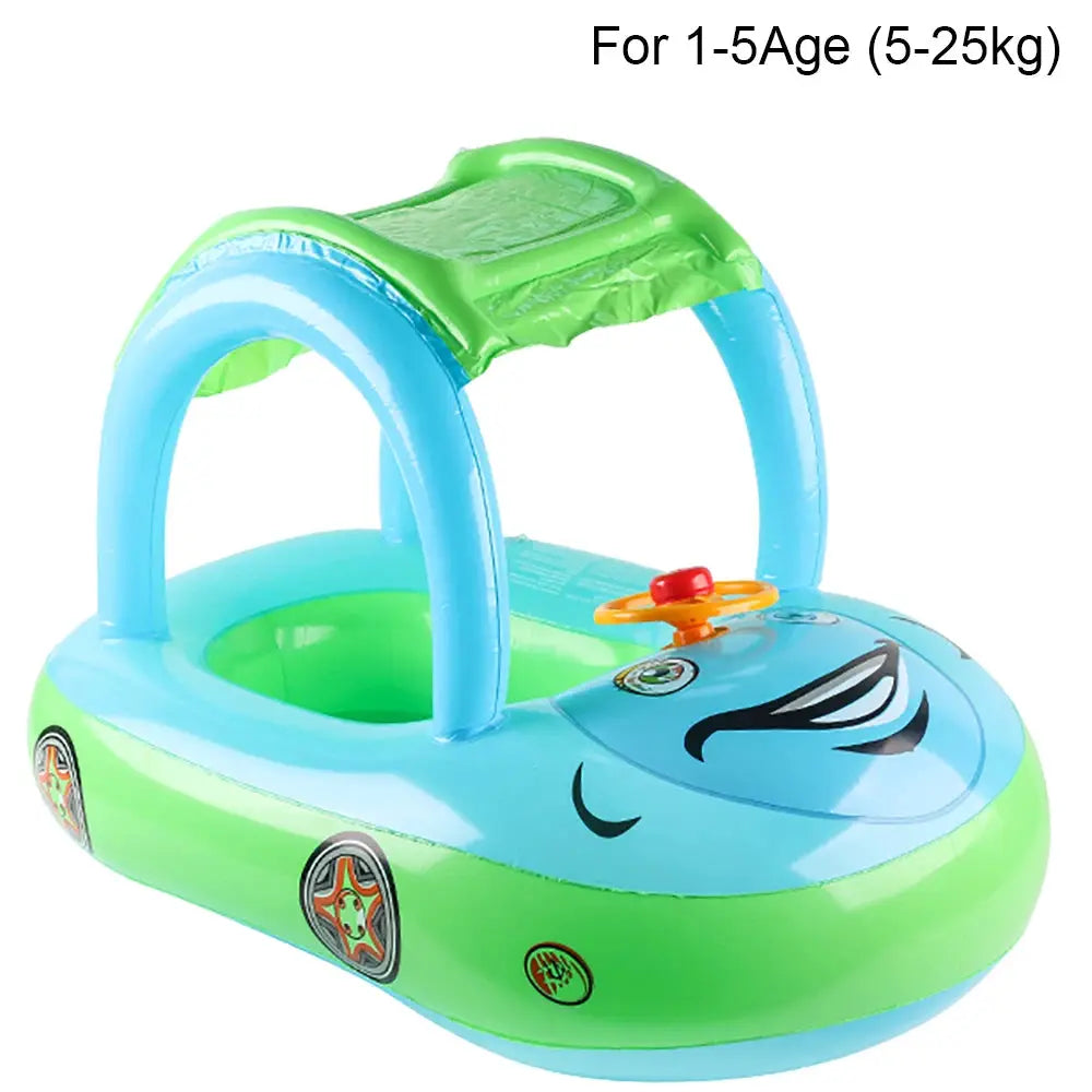 Car Shaped Toddler Pool Float For Kids Age 4 To 6 Bright Beach Toy Swim Ring Safe Durable