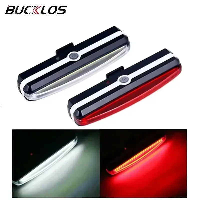 Bucklos Bicycle COB Light Set USB Charging High Visibility Taillight 500lm For MTB And Road Bikes
