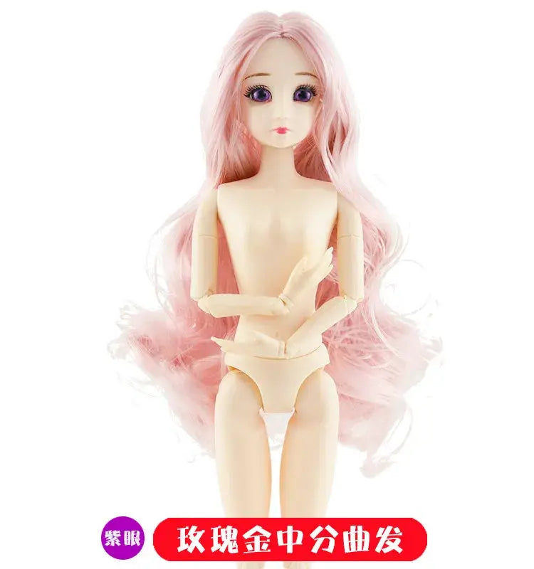 30cm Fashion Doll 1 By 6 BJD with 3D Eyes Long Wig Makeup Princess Baby Doll for Girls DIY Toy