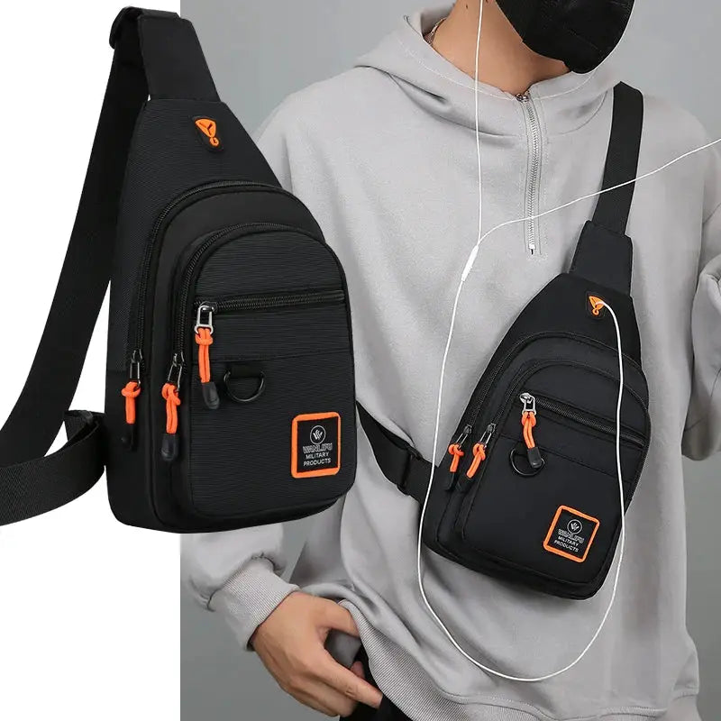 TrailMate Men's Outdoor Shoulder Bag Waterproof Crossbody for Hiking and Travel Gear