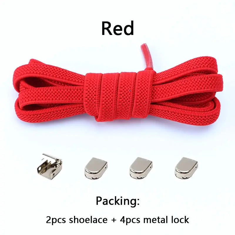 FlexFit No Tie Elastic Shoelaces One Size Fits All Adults And Kids Quick Slip On Shoes