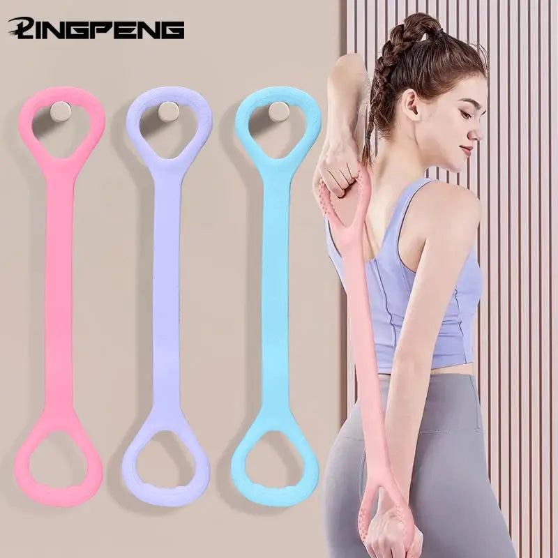 FlexFit 8 Shaped Resistance Band For Full Body Training Arm Back Shoulders Chest Leg Home Workouts